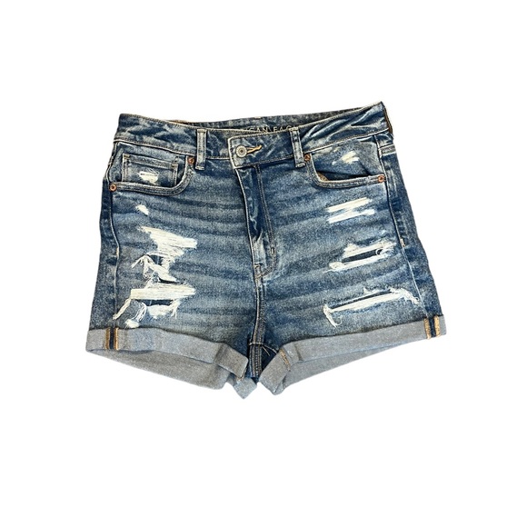 American Eagle Mom Distressed Jean Shorts - Picture 1 of 4